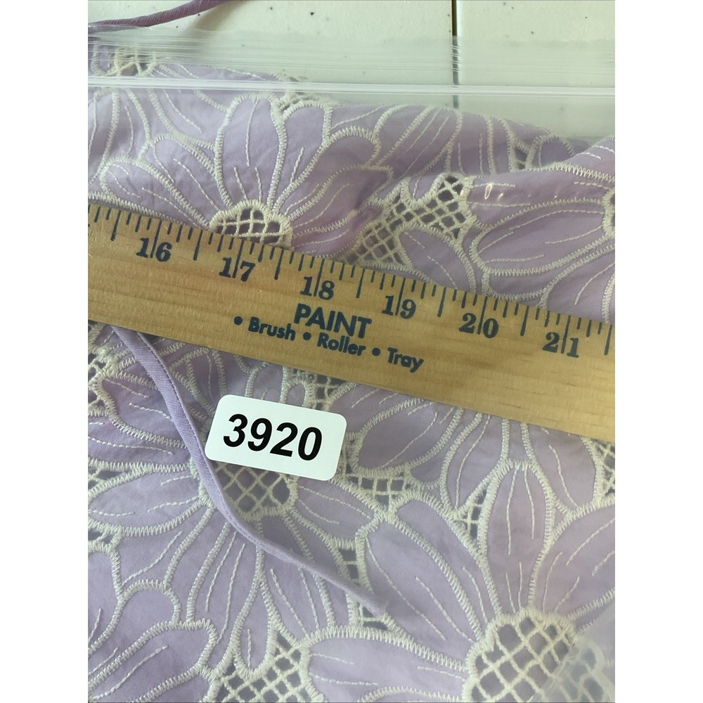 Sandro Broderi  Dress Purple flutter sleeve floral eyelet sz 40‎ US 8-10 - Picture 10 of 10